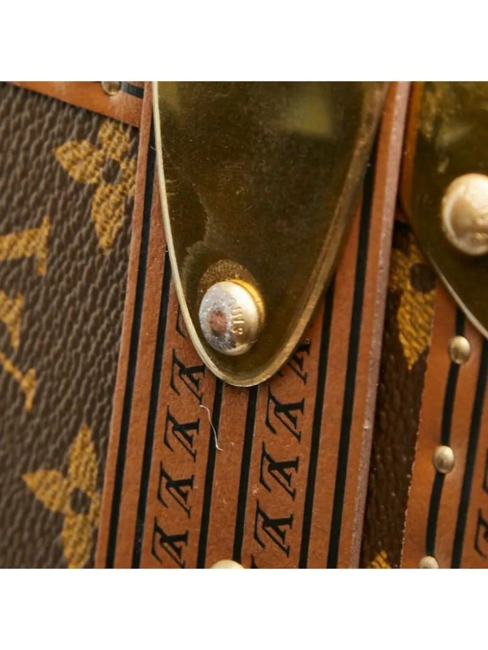 Louis Vuitton Alzer 75 Vintage Trunk Case Hard Suit Brown Leather - Picture 7 of 10